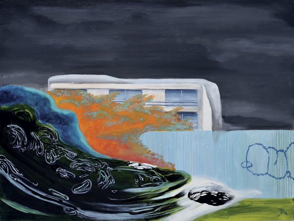 Jiri Hauschka, painter, stuckism, art, House beside a River